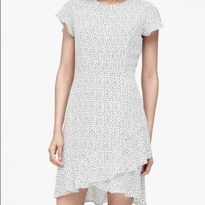 Banana Republic Print Flutter Sleeve Dress